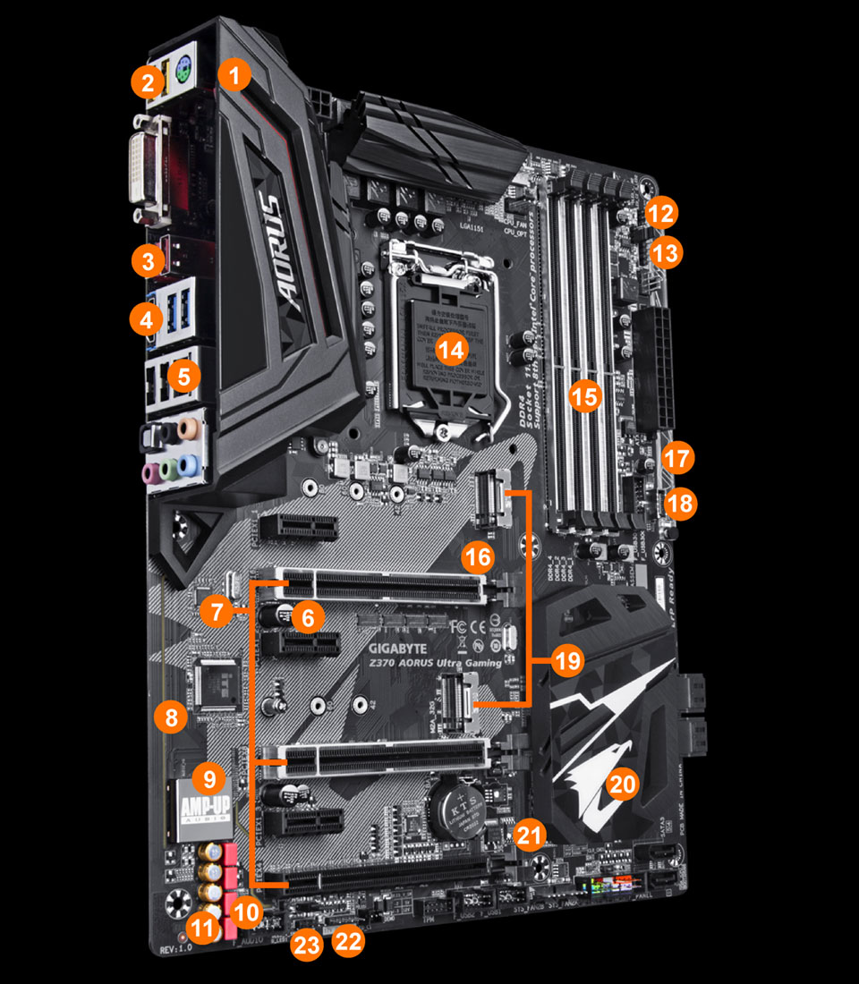 Z370 Aorus Ultra Gaming Rev 1 0 Key Features Motherboard Gigabyte Global