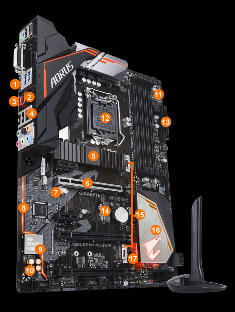 B360 AORUS GAMING 3 (rev. 1.0) Key Features