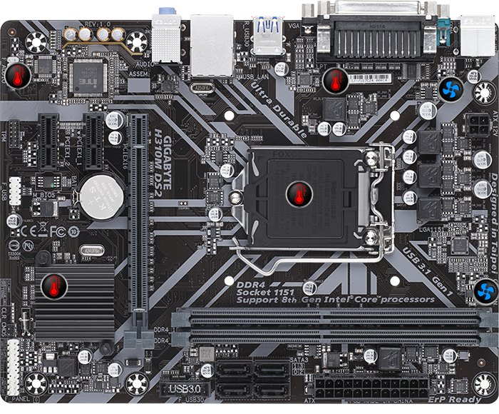H310m Ds2 Rev 1 0 Key Features Motherboard Gigabyte Global