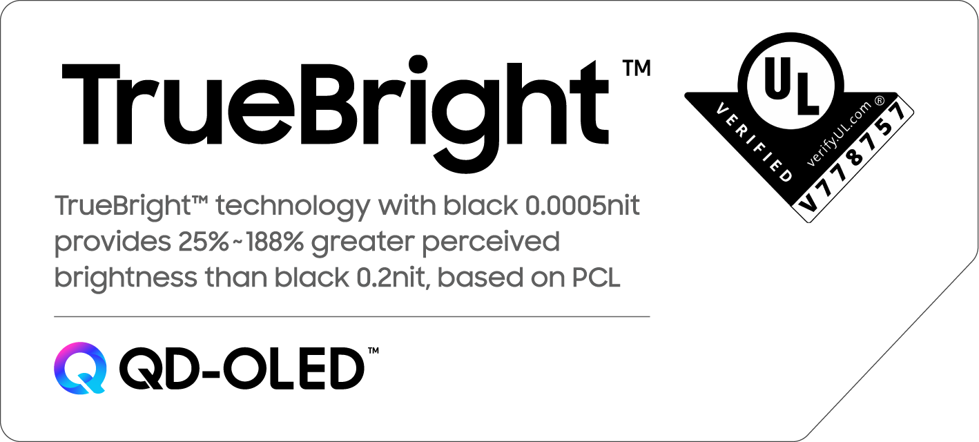 UL Verified TrueBright certification for QD-OLED panels