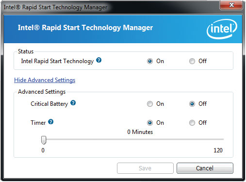 Intel rapid start. Intel rapid start technology.