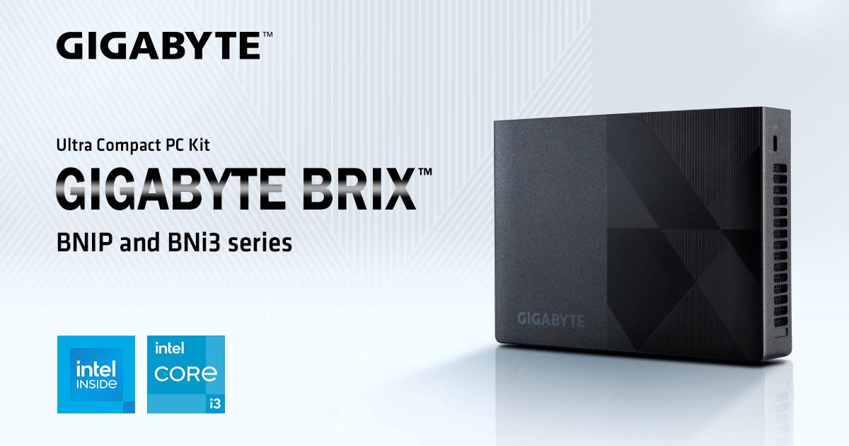 GIGABYTE Releases All New Ultra-Compact GIGABYTE BRIX Mini PCs with Intel  N-series Inside