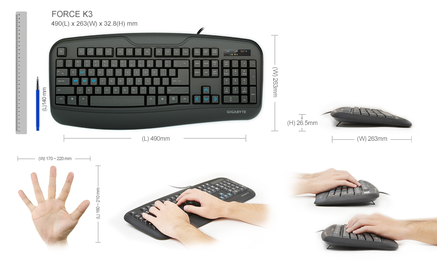 Force K3 Overview Keyboard Gigabyte Global