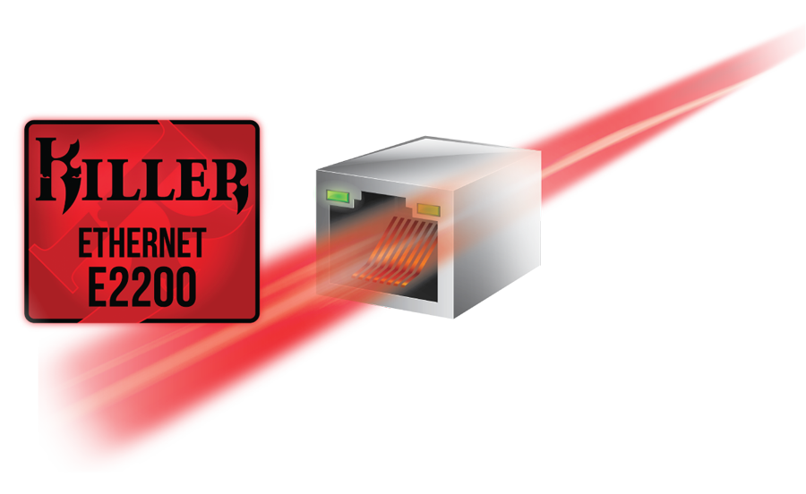 killer e2200 gigabit ethernet controller max speed