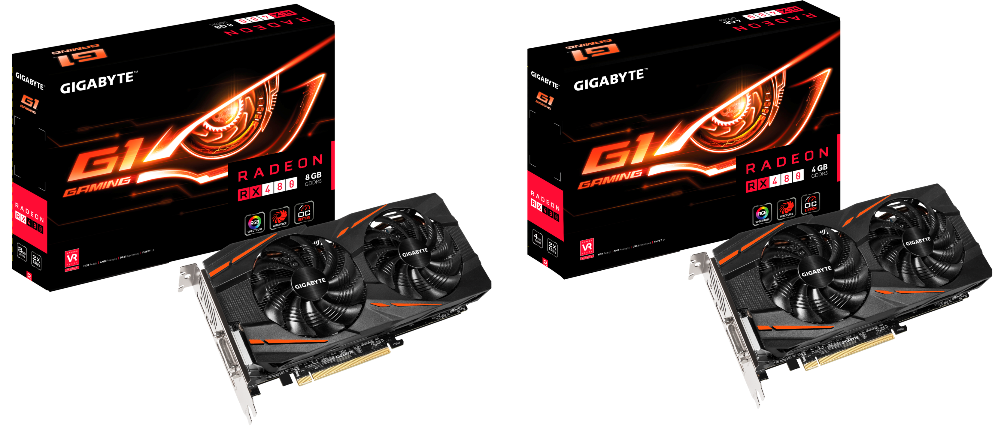 Factory New Gigabyte AMD Radeon RX-480 GPU Graphics Card 4GB 