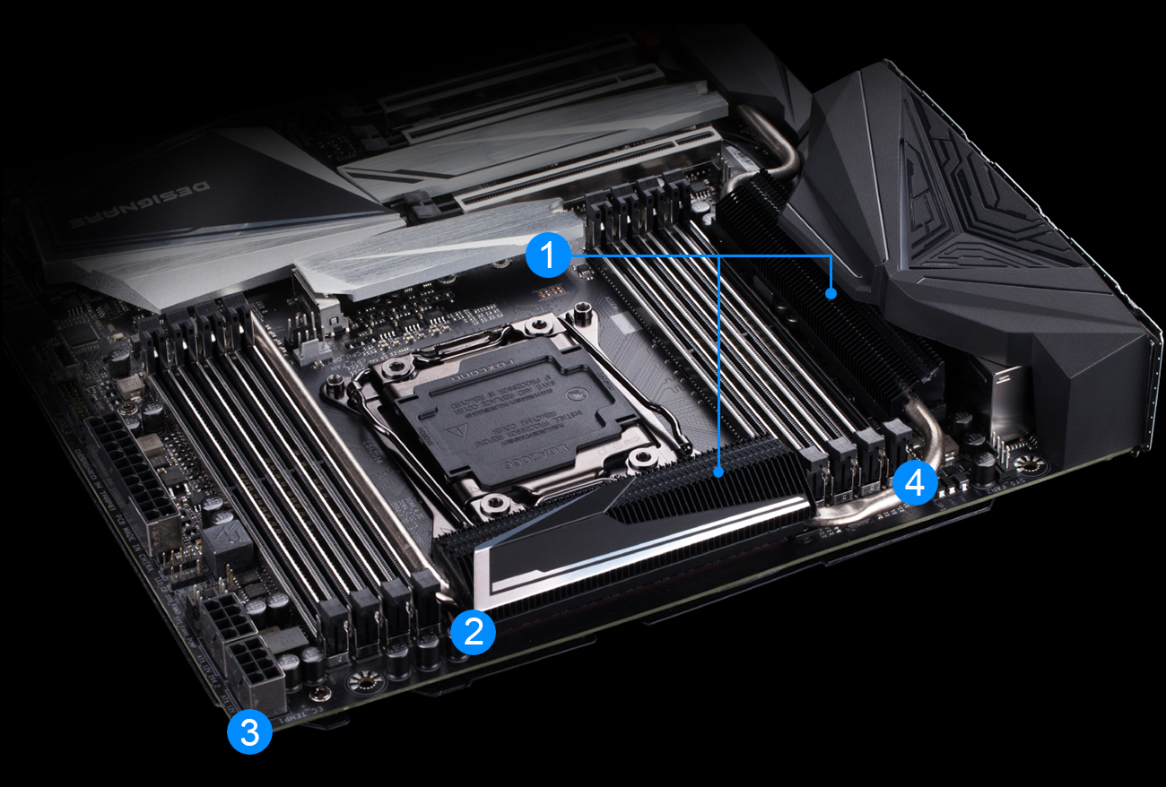 【福袋セール】 (rev. 10G DESIGNARE X299X 1.0) マザーボード | 主な特徴 PCパーツ