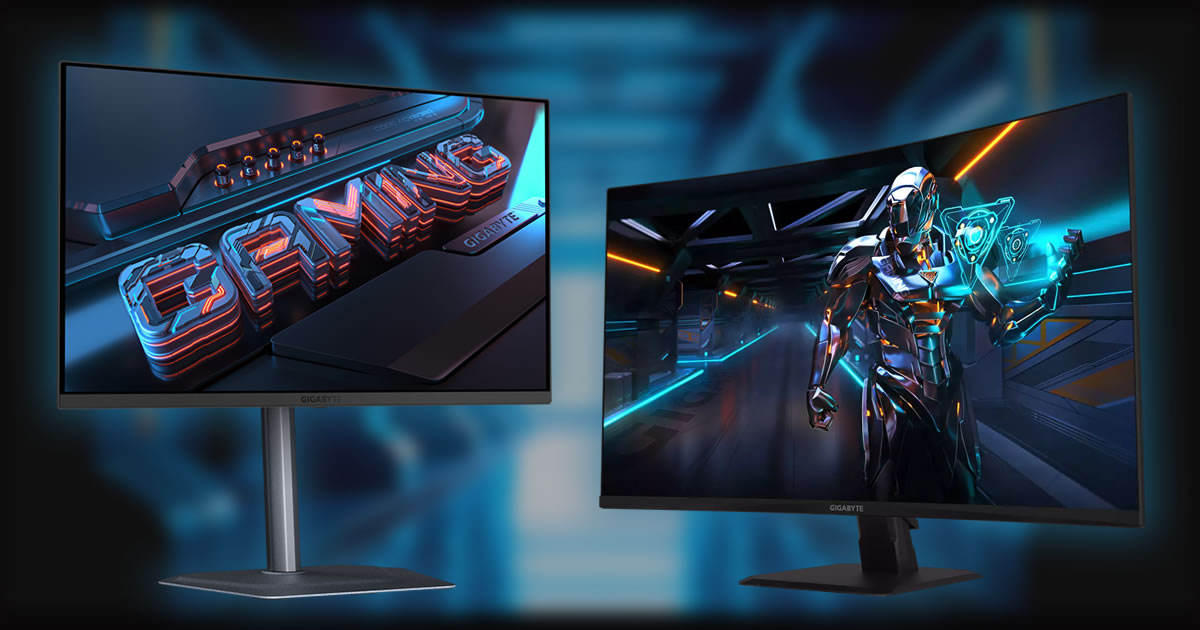 GIGABYTEゲーミングシリーズディスプレイ 「MO27Q2」「GS32QCA」を販売