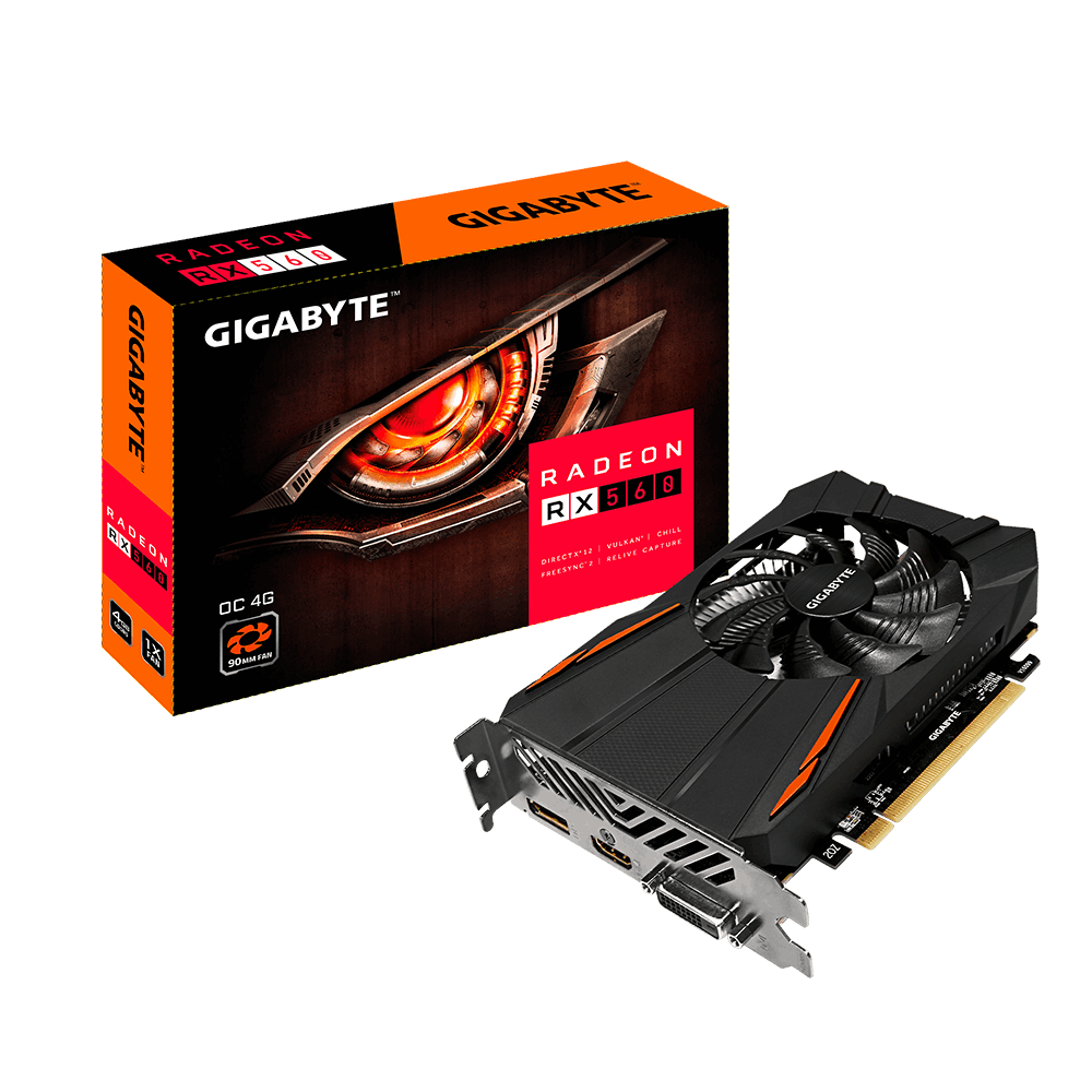 MSI Radeon RX 560 DirectX 12 RX 560 AERO ITX 4G OC 4GB 128-Bit GDDR5 PCI Express