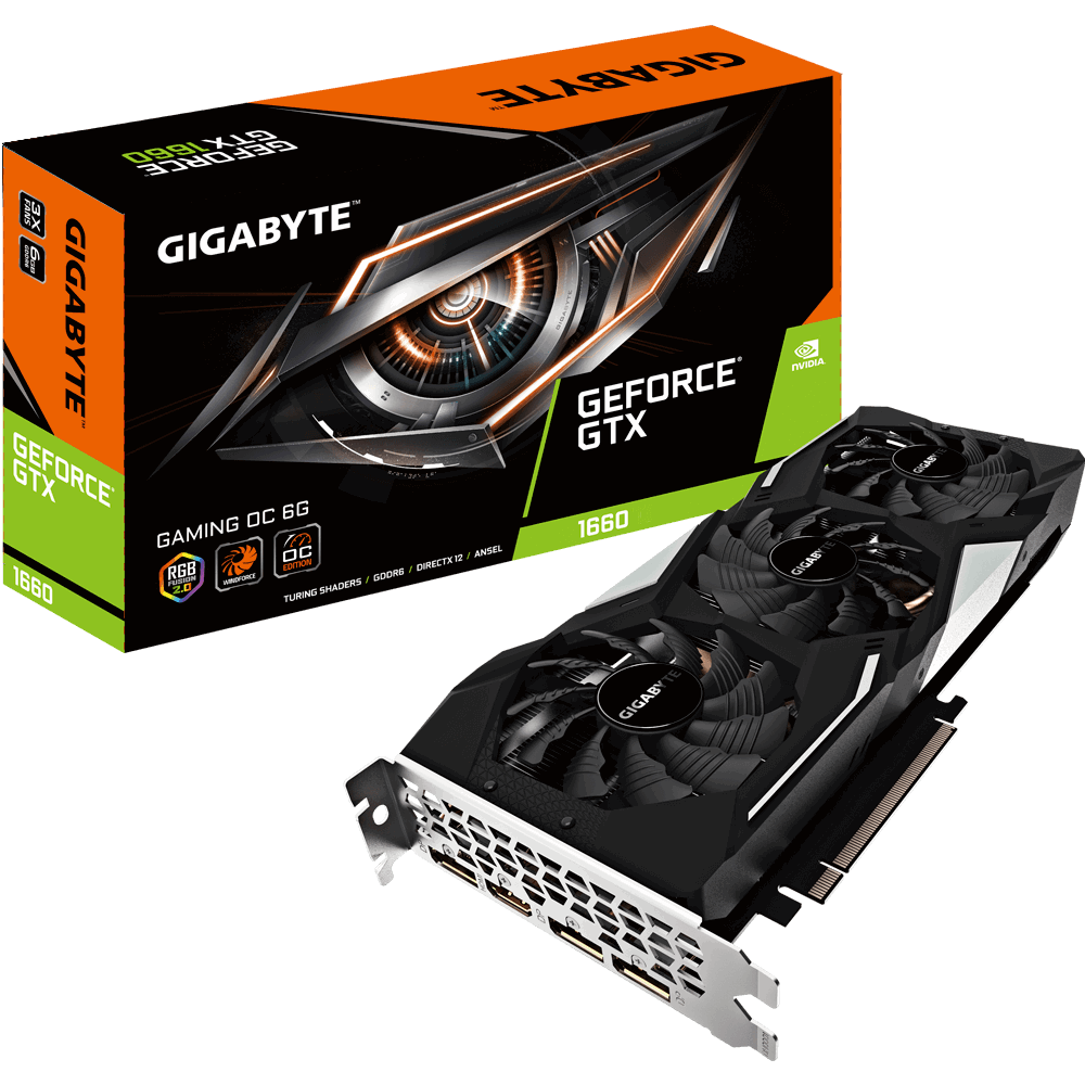 Gigabyte GeForce GTX 1660 WINDFORCE OC 6G 6GB GDDR6 Video Graphics Card