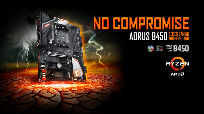 GIGABYTE Announces B450 AORUS Motherboard Series