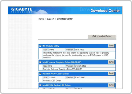 download gigabyte graphics card drivers