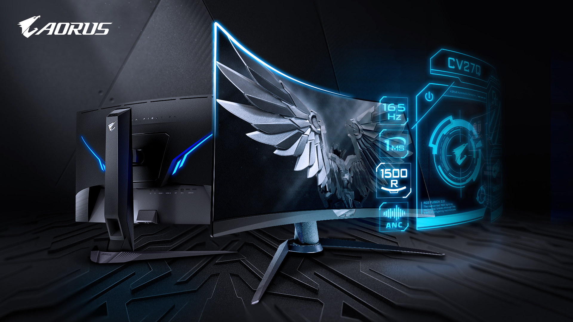 World's 1st Black Equalizer Tactical Monitor AORUS CV27Q Lauched! | News - GIGABYTE Global