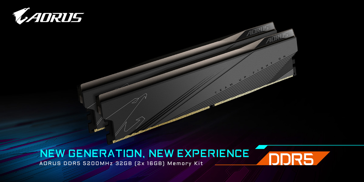 First in the Market! GIGABYTE Releases AORUS DDR5 5200MHz 32GB Memory Kit | News - GIGABYTE Global