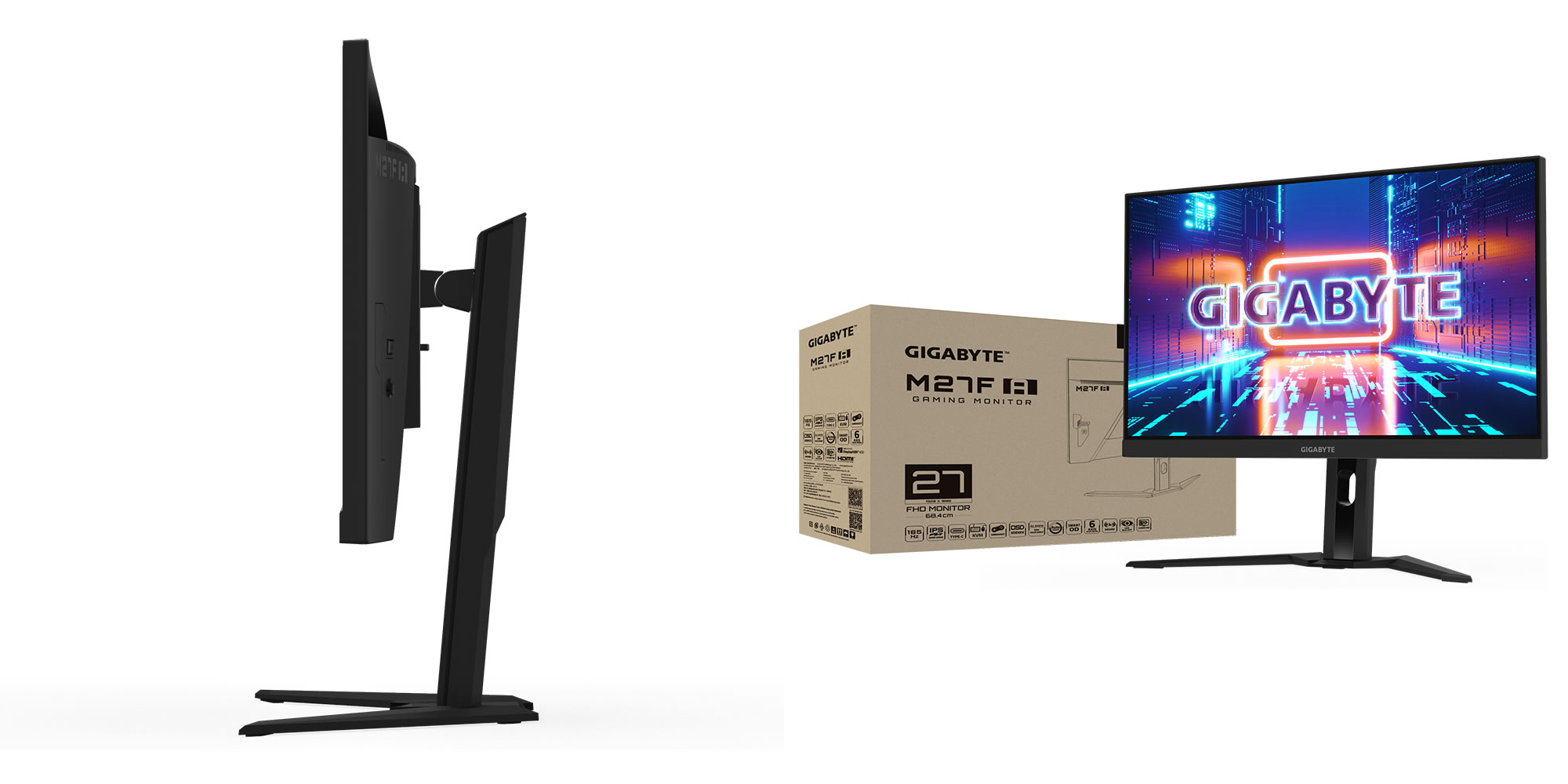 GIGABYTEゲーミングシリーズディスプレイ、 「M28U-AE」「M27F A