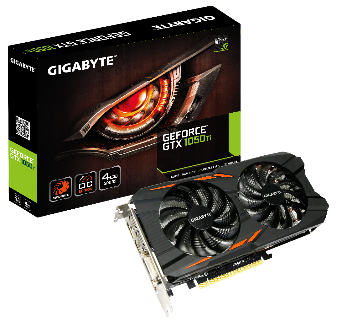 Gigabyte gtx 1050ti top 4gb ddr5 dual fan