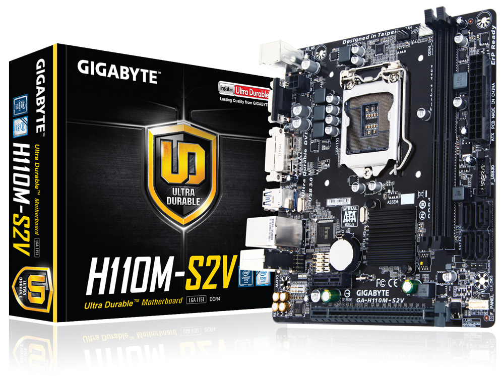 GA-H110M-S2V (Rev. 1.0) - Specyfikacja | Płyty główne GIGABYTE