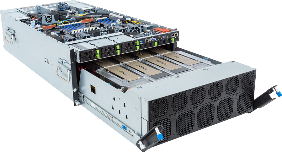 HPC/AI Server - 5th/4th Gen Intel® Xeon® Scalable - 5U DP NVIDIA HGX™ H100 8-GPU 4-Root Port (BF-3) - G593-SD2-AAX1