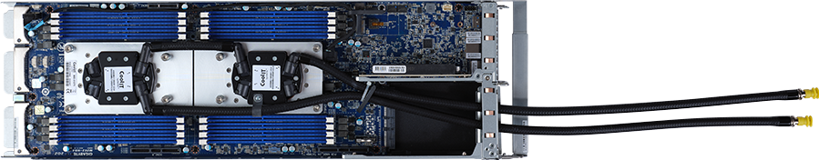 HPC Server - AMD EPYC™ 7003/7002 - 2U 4-Node DP 24-Bay Gen4 NVMe/SATA/SAS DLC - H262-ZL0