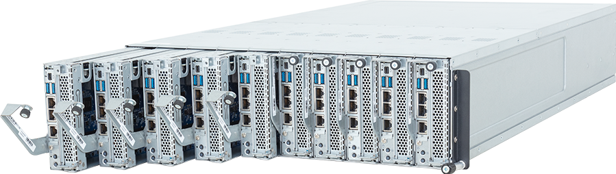 Blade Server - AMD EPYC™ 4005 & Ryzen™ 9000 - 3U 10-Node UP 20-Bay Gen5 NVMe/SATA - B343-C40-AAJ2