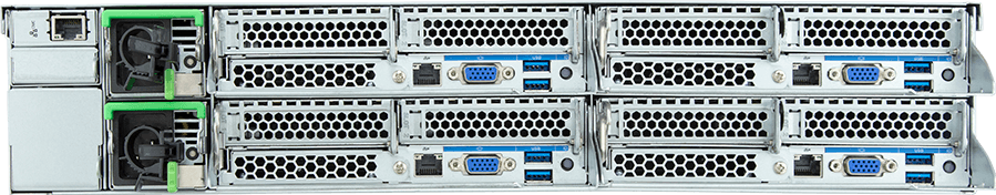 High Density Server - 5th/4th Gen Intel® Xeon® Scalable - 2U 4-Node DP 8-Bay Gen4 NVMe/SATA/SAS 3000W - H263-S63-AAW1