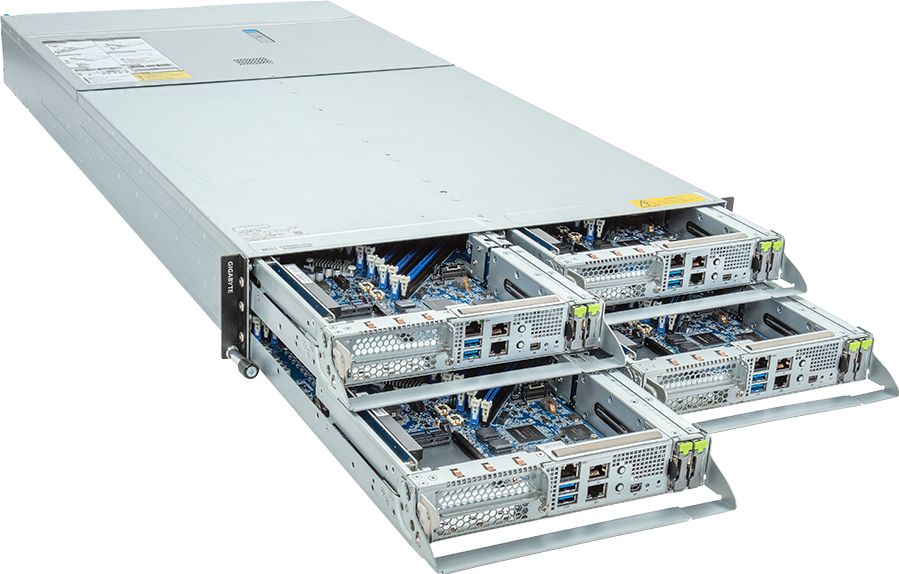 High Density Server - AMD EPYC™ 9004 - 2U 4-Node UP 8-Bay E1.S Gen4 NVMe - H253-Z10-AAP1