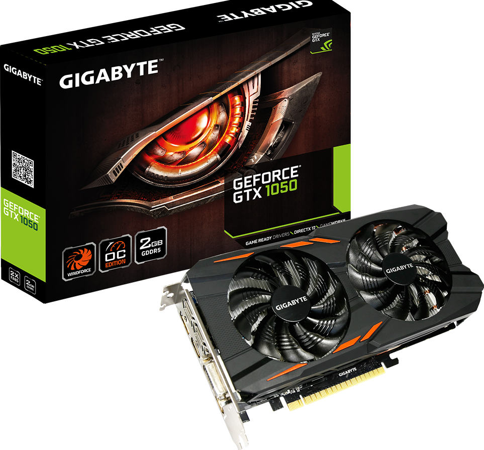 Видеокарты - GeForce® GTX 1050 Windforce OC 2G