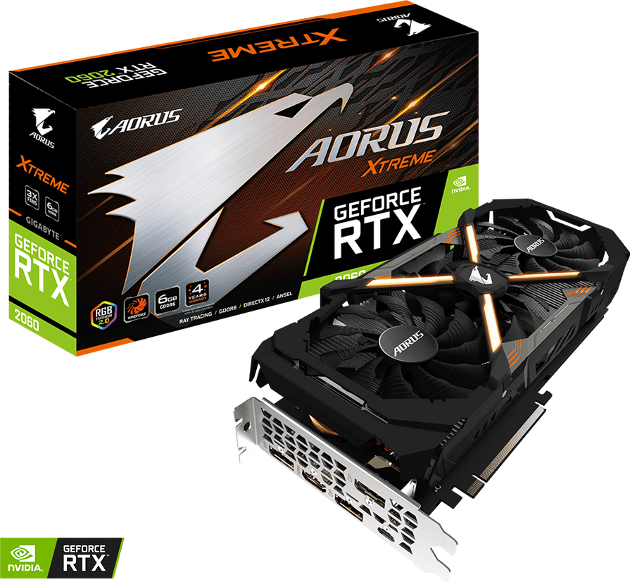 グラフィックボード・グラボ・ビデオカード AORUS GeForce RTX 2060 6GB AORUS GeForce RTX™ 2060 XTREME 6G (Rev. 1.0) - GIGABYTE Global