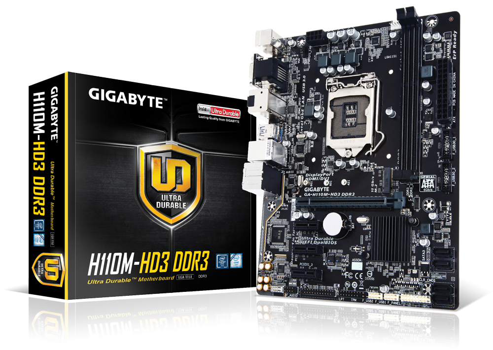 GAH110MHD3 DDR3 (Rev. 1.0) Поддержка Материнские платы GIGABYTE