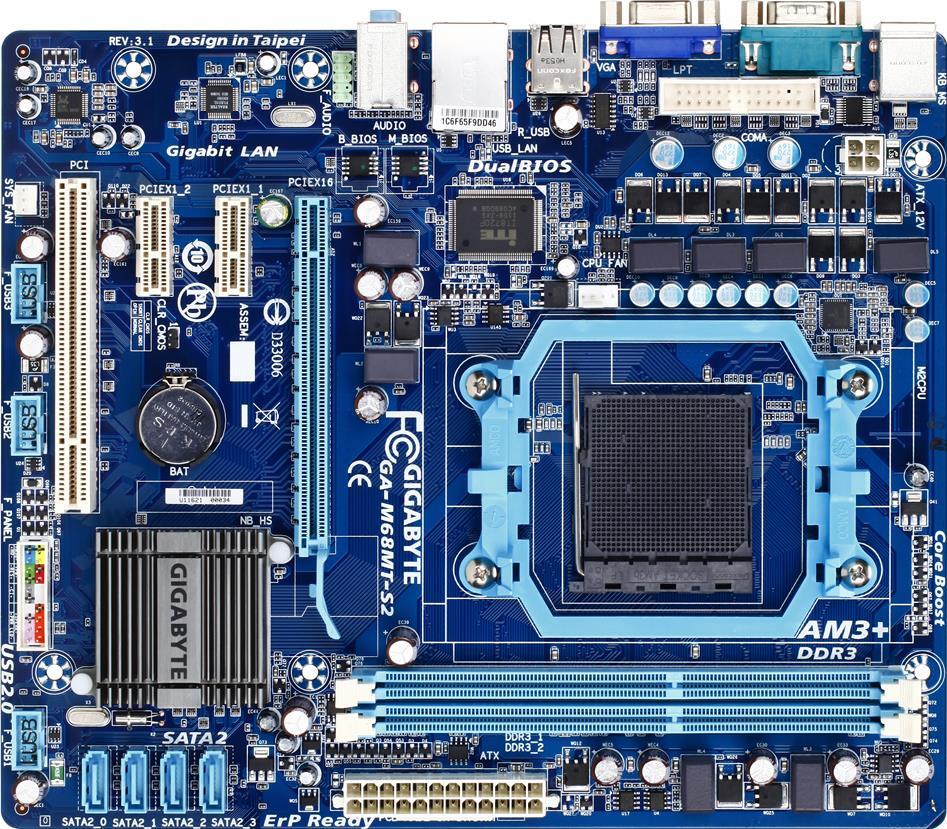 Системные платы - GA-M68MT-S2