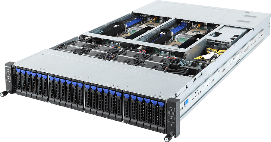 High Density Server - 1st/2nd Gen Intel® Xeon® Scalable - 2U 4-Node DP 24-Bay SATA/SAS - H261-PC0