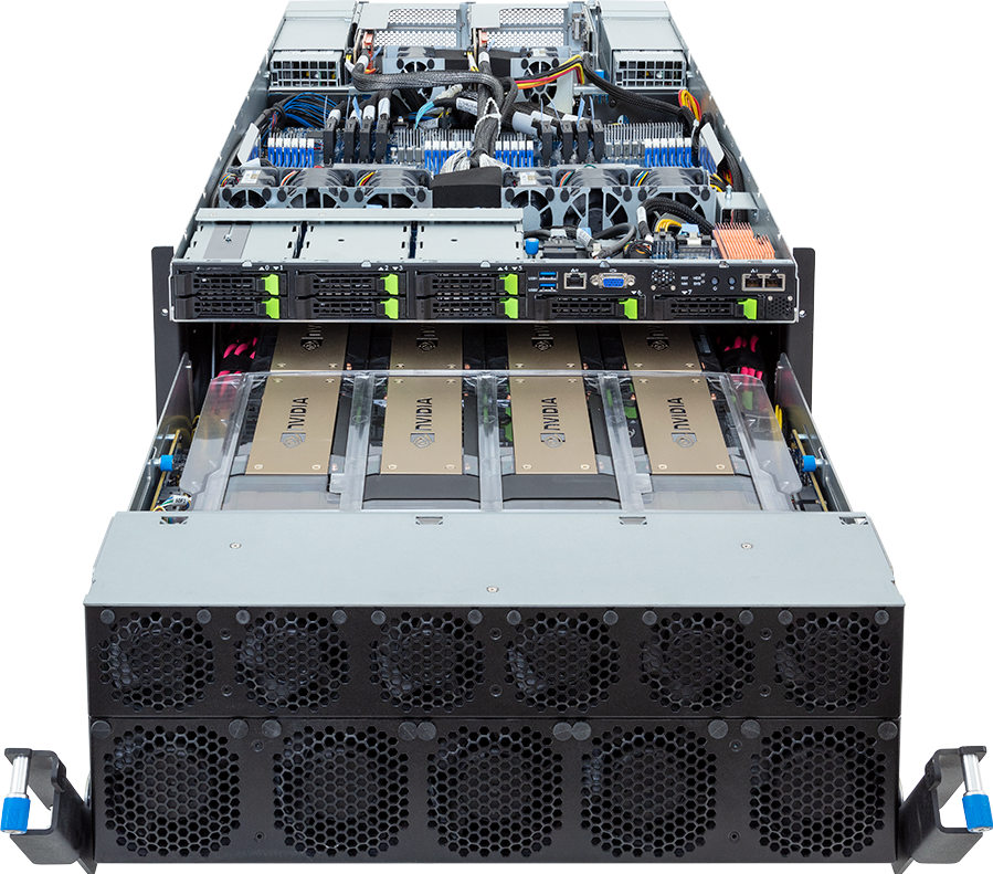 HPC/AI Server - AMD EPYC™ 9004 - 5U DP NVIDIA HGX™ H100 8-GPU 8-Root Port - G593-ZD1-AAX1
