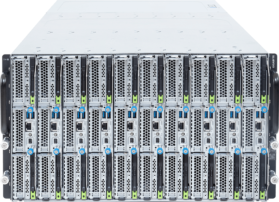 Blade Server - AMD EPYC™ 9005/9004 - 6U 10-Node DP 20-Bay E3.S Gen5 NVMe DLC - B683-Z80-LAS1