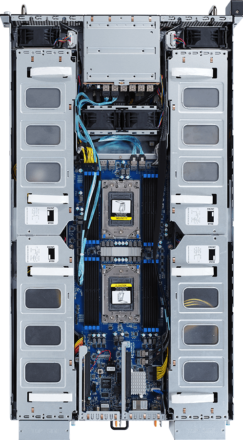 HPC/AI Server - AMD EPYC™ 7002 - 2U DP 16 x PCIe Gen4 GPUs (Broadcom solution) - G292-Z43