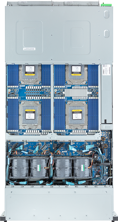 High Density Server - AMD EPYC™ 9004 - 2U 4-Node DP 8-Bay Gen4 NVMe/SATA/SAS 3000W - H273-Z82-AAW1