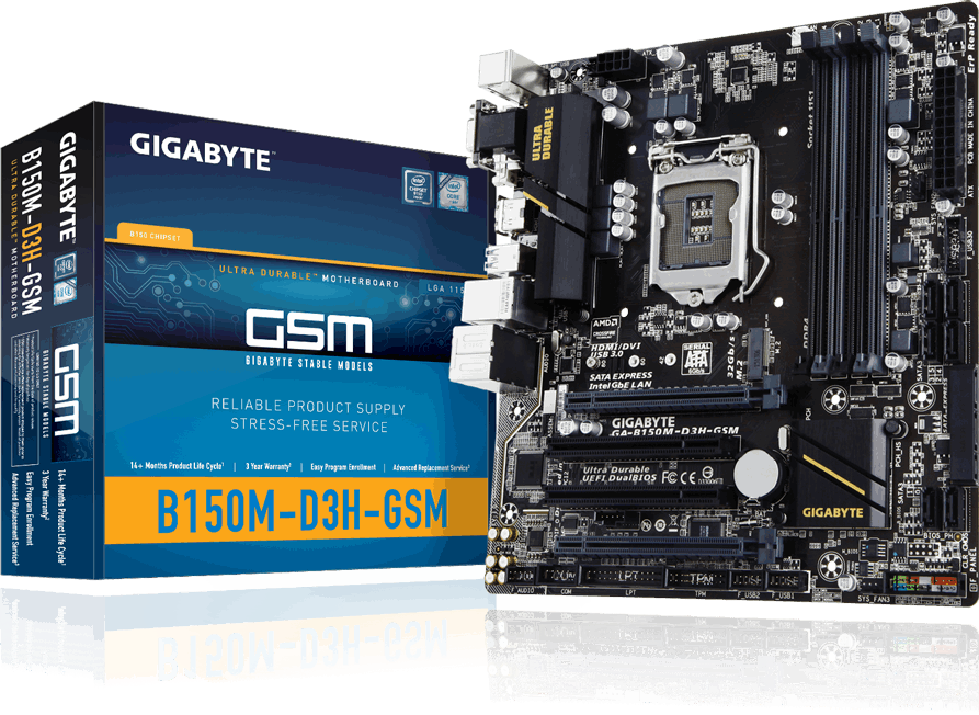 Motherboard - GA-B150M-D3H GSM