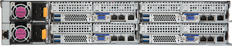 High Density Server - 2nd/1st Gen Intel® Xeon® Scalable - 2U 4-Node DP 24-Bay Gen3 NVMe/SATA/SAS - H261-N80