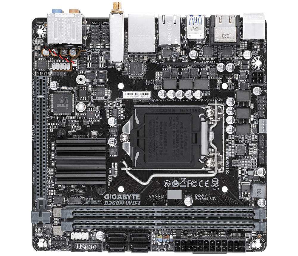 B360N WIFI Rev. 1.0 Key features Motherboard GIGABYTE