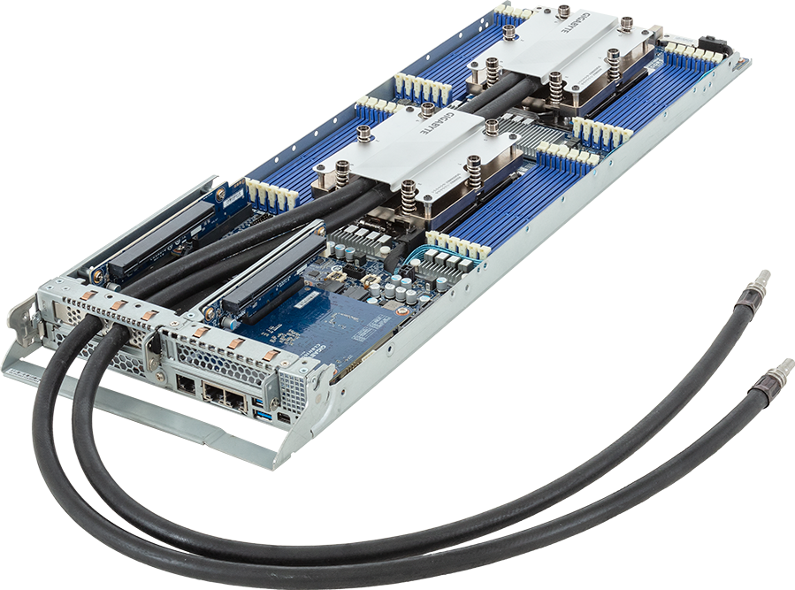 High Density Server - AMD EPYC™ 9004 - 2U 4-Node DP 8-Bay Gen4 NVMe/SATA/SAS 2600W DLC - H273-Z81-LAN1