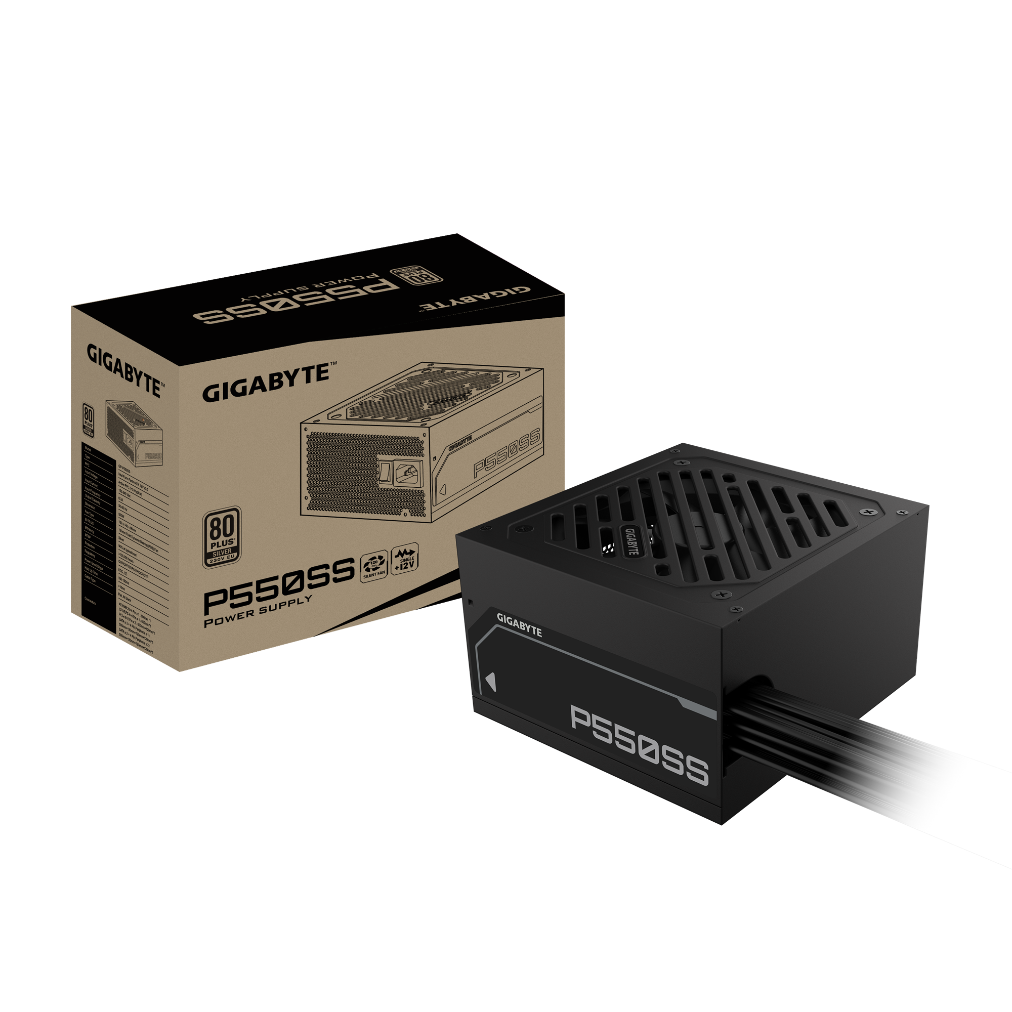 Fuente Gigabyte P550SS ICE 550W ATX 80 PLus Silver