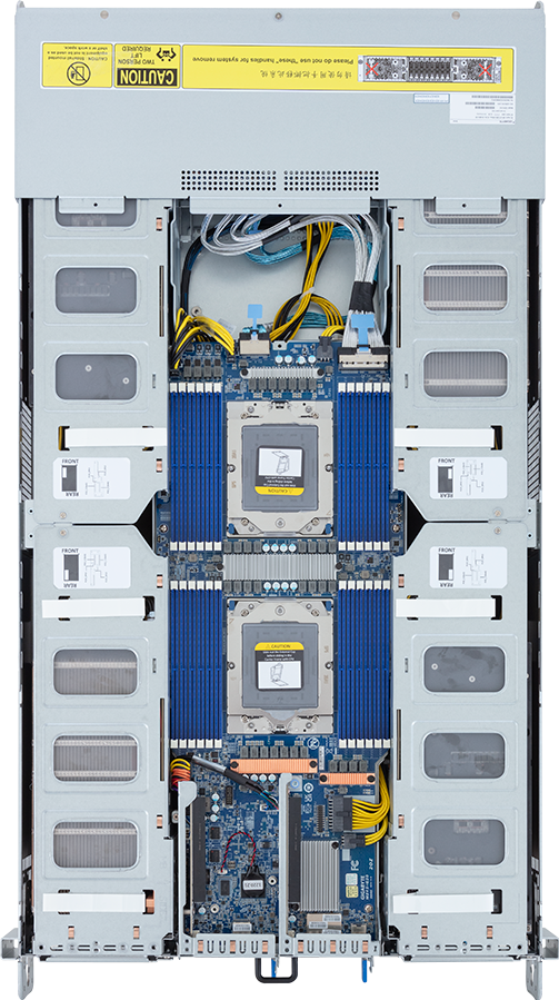 HPC/AI Server - AMD EPYC™ 9004 - 2U DP 8 x PCIe Gen5 GPUs (with PCIe switches) Immersion - G293-Z42-IAP1