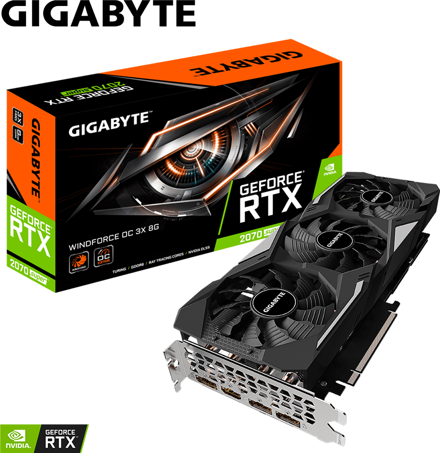 GeForce® RTX 2070 SUPER™ WINDFORCE OC 3X 8G (Rev. 1.0/1.1