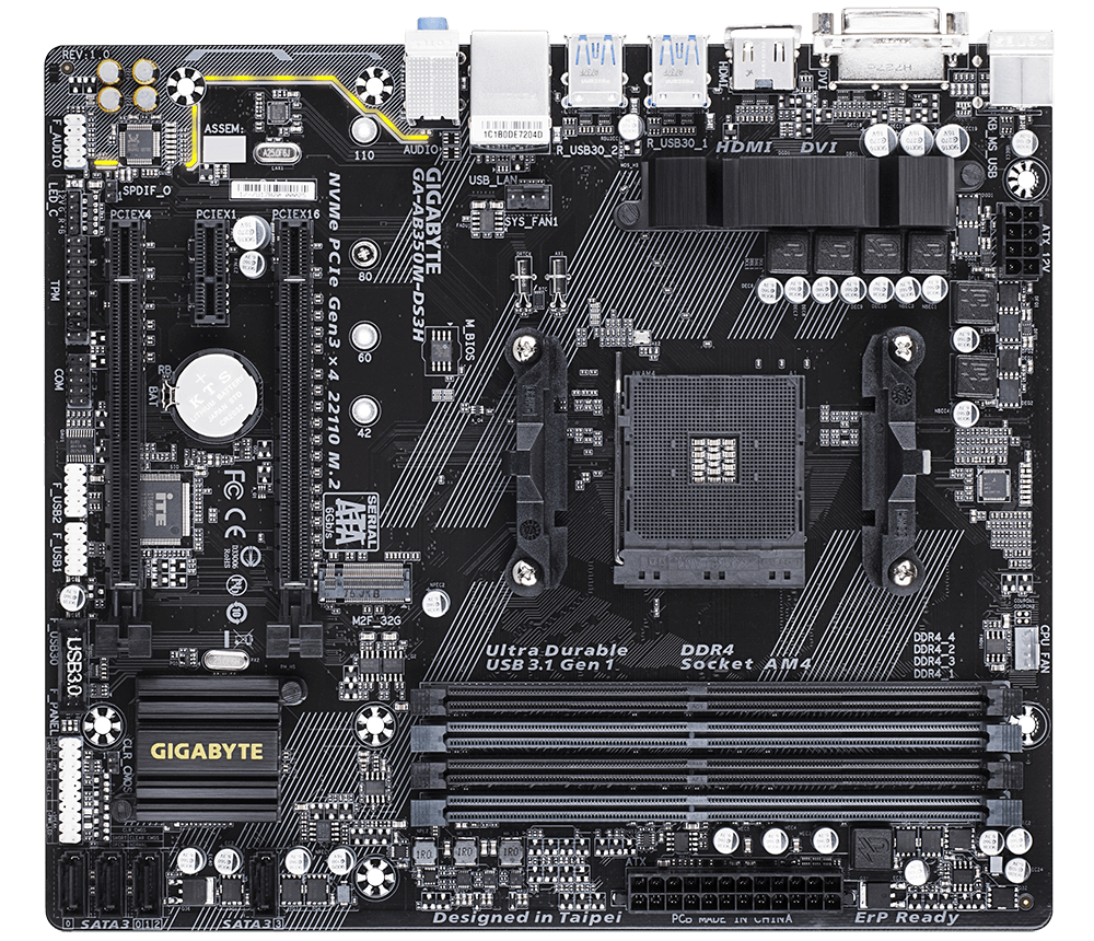 GA-AB350M-DS3H (Rev. 1.x) - Преимущества | Материнские платы GIGABYTE