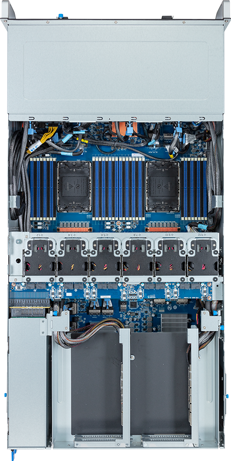 HPC/AI Server - 5th/4th Gen Intel® Xeon® Scalable - 4U DP 8 x PCIe Gen5 GPUs (with PCIe switches) - G493-SB2-AAP1