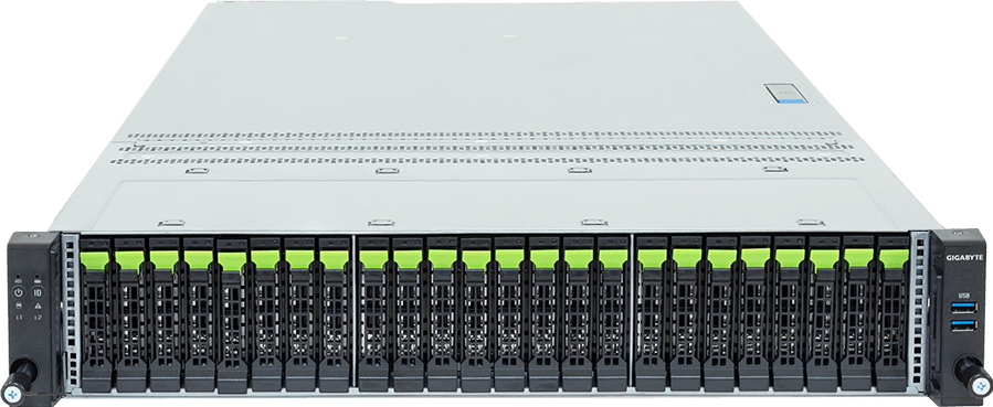 Rack Server - AMD EPYC™ 9006 SP8 Server Processors - 2U UP 24-Bay Gen5 NVMe/SATA/SAS-4 - R265-Z34-AG1