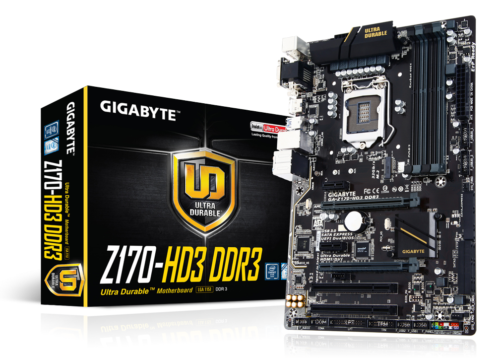 GIGABYTE マザーボード DDR3 4スロット GA-Z170-HD3 DDR3 (Rev. 1.0) - GIGABYTE Global