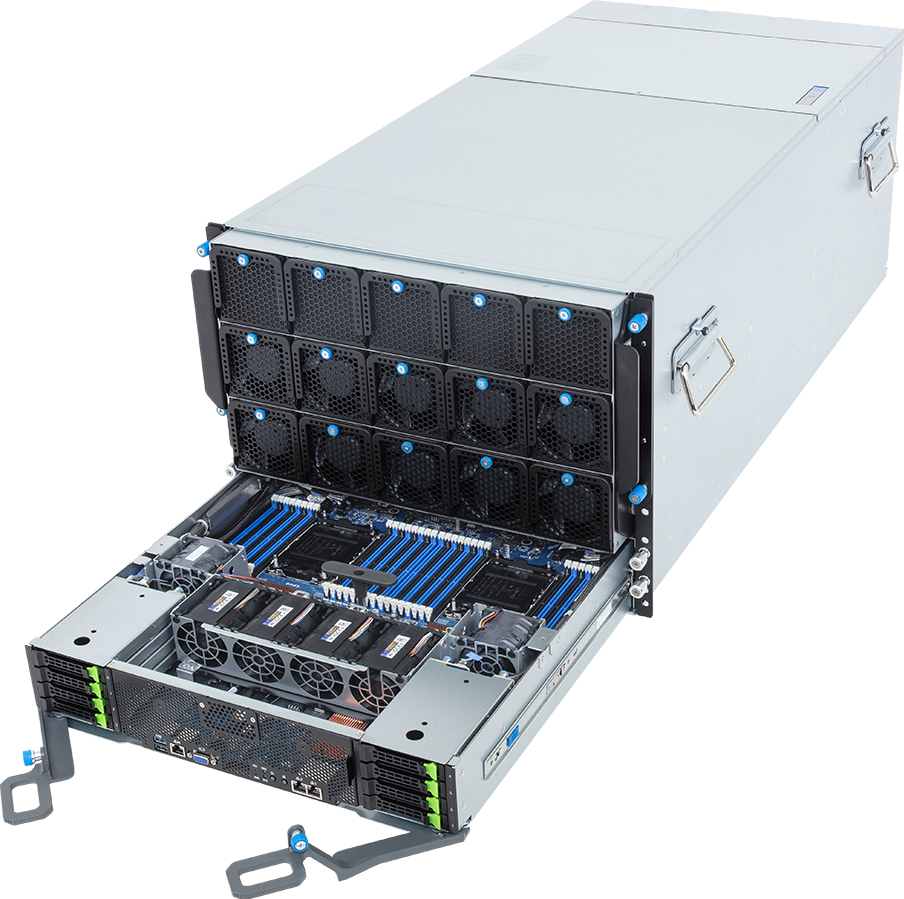 HPC/AI Server - 5th/4th Gen Intel® Xeon® Scalable - 8U DP NVIDIA HGX™ H200 - G893-SD1-AAX3