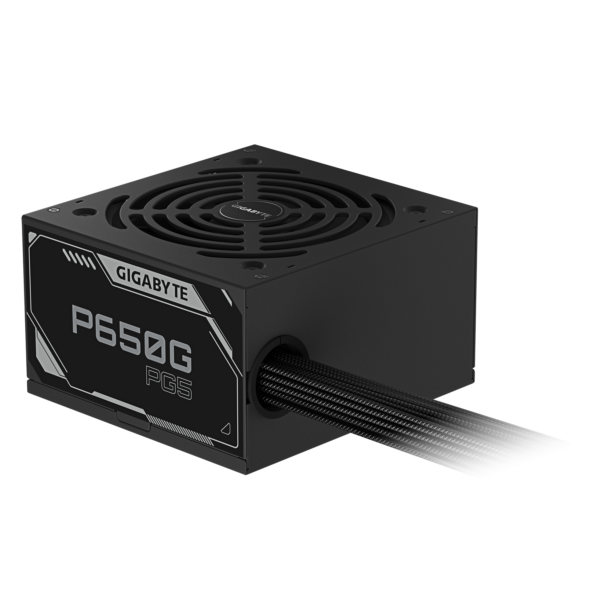 Gigabyte P650G PG5 Siyah üç çeyrek ürün görünümü