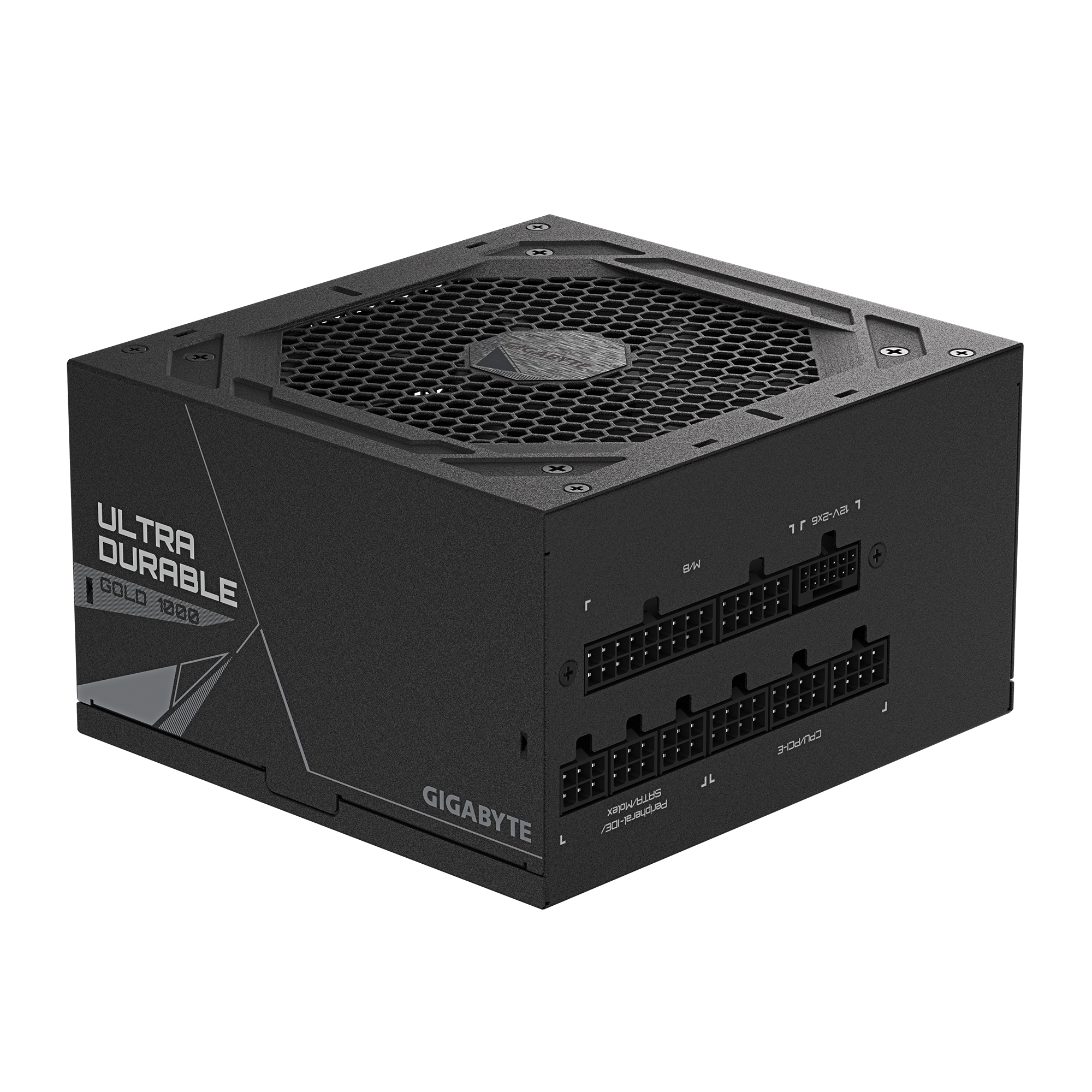 Gigabyte UD1000GM PG5 V2 Siyah üç çeyrek ürün görünümü