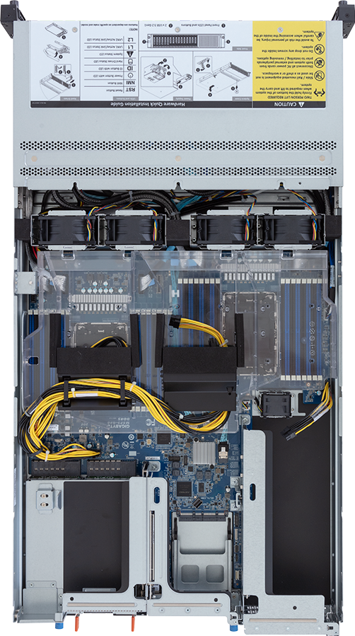 Rack Server - 5th/4th Gen Intel® Xeon® Scalable - 2U DP 4 x PCIe Gen5 GPUs (16 x drives) - R283-SF1-AAL1