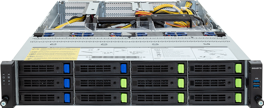 Rack Server - AMD EPYC™ 9004 - 2U DP 4 x PCIe Gen5 GPUs - R283-ZF0-AAL1